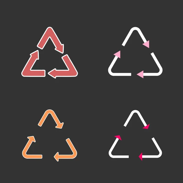 Recycling Symbol Vector Icon Set Eco Icons — Stock Vector