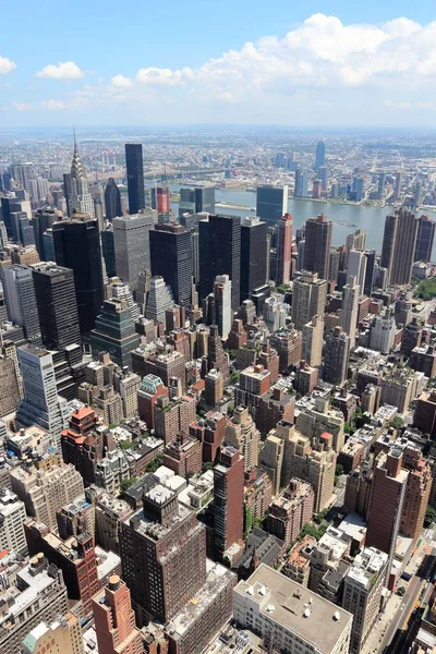 Нью Йорк Вид Воздуха Центр Манхэттена Бруклин — стоковое фото