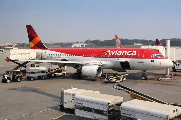 Sao Paulo Brazil Οκτωβριου 2014 Αερογραμμή Avianca Airbus A320 Στο — Φωτογραφία Αρχείου