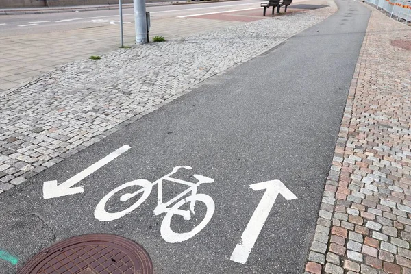 Caminho Bicicleta Gotemburgo Suécia Infra Estrutura Transporte Ciclismo — Fotografia de Stock