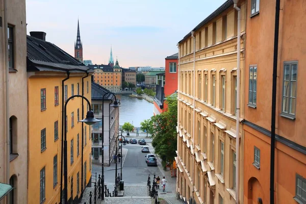 Stockholm Stad Zweden Oude Architectuur Van Wijk Sodermalm — Stockfoto