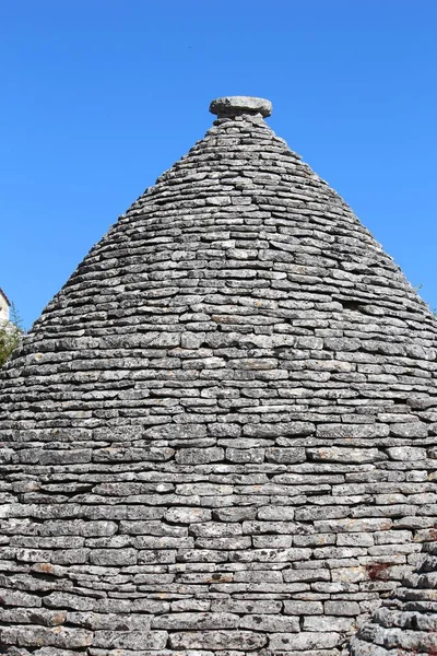 Alberobello Geleneksel Evleri Trulli Talya Nın Apulia Bölgesi Talyan Simgesi — Stok fotoğraf