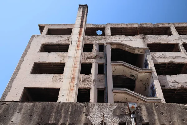 Mostar Città Bosnia Erzegovina Danni Storici Guerra Degli Anni Fori — Foto Stock