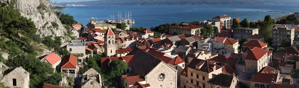 Omis Città Vecchia Croazia Panorama Foto Paesaggio Urbano — Foto Stock
