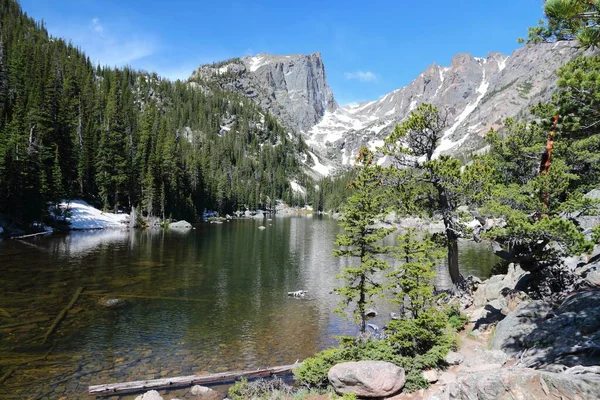 Rocky Mountain National Park Colorado Usa Vista Lago Sogno Con — Foto Stock