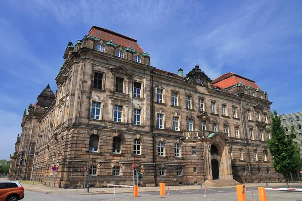 Cidade Dresden Alemanha Sachsische Staatskanzlei Gabinete Governo Estado Saxónia — Fotografia de Stock