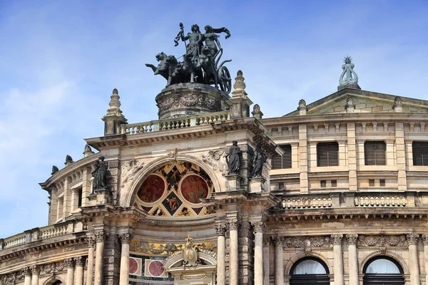 Dresden Semperoper Saská Státní Opera Německá Kultura — Stock fotografie