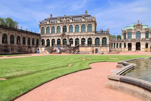 Zwinger Palota Drezda Németország Barokk Német Mérföldkő — Stock Fotó