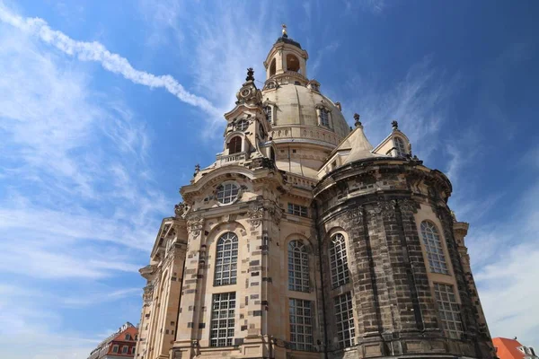 Dresden Frauenkirche Kerk Religieuze Bezienswaardigheid Van Dresden Duitsland — Stockfoto