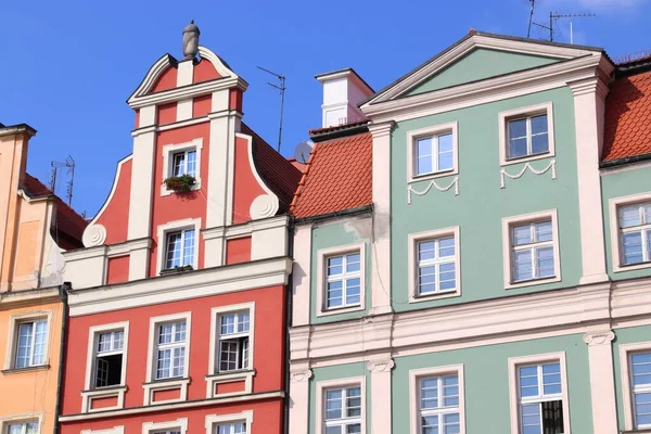 Wroclaw Város Nevezetességei Rynek Tér Óvárosban Wroclaw Lengyelország — Stock Fotó