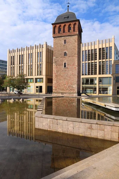 Chemnitz Germany May 2018 Historic Red Tower Red Tower Mall — 스톡 사진