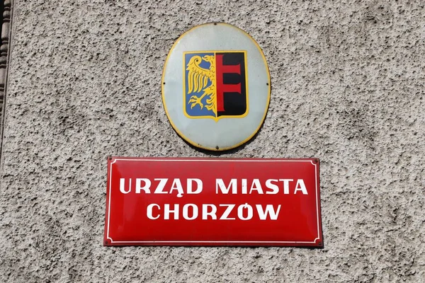 Chorzow Poland Nisan 2018 Chorzow Polonya Belediye Binası Urzad Miasta — Stok fotoğraf