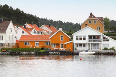 Fishing town in Norway - Mandal in Vest-Agder region. clipart