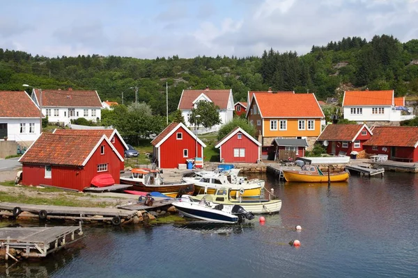 Norvegia Isola Skjernoya Nella Regione Sorlandet Piccolo Porto Peschereccio Farestad — Foto Stock