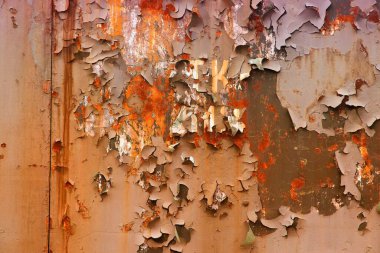 Metal zemin, eski boyalı çelik yüzey. Pis endüstriyel doku.