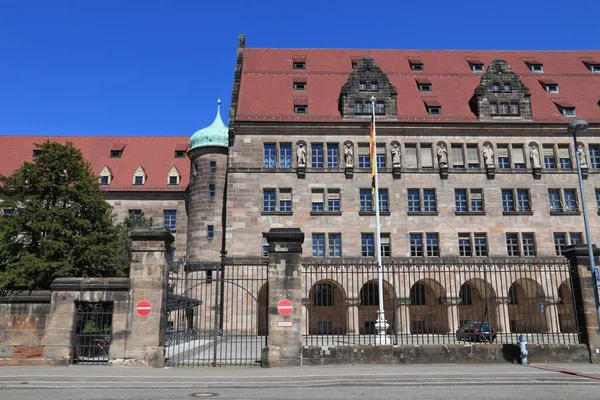 Tribunal Nuremberga Alemanha Palácio Justiça Onde Julgamentos Nuremberga Ocorreram Após — Fotografia de Stock