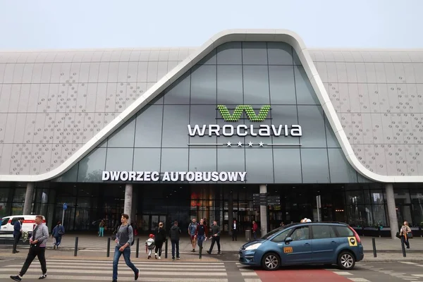 Wroclaw Πολωνία Μαΐου 2018 Σταθμός Λεωφορείων Wroclavia Και Εμπορικό Κέντρο — Φωτογραφία Αρχείου