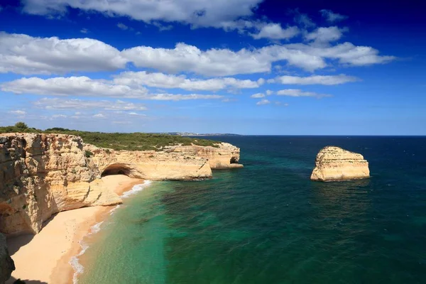 Περιφέρεια Algarve Πορτογαλία Αμμώδης Παραλία Στη Lagoa Praia Malhada Baraco — Φωτογραφία Αρχείου