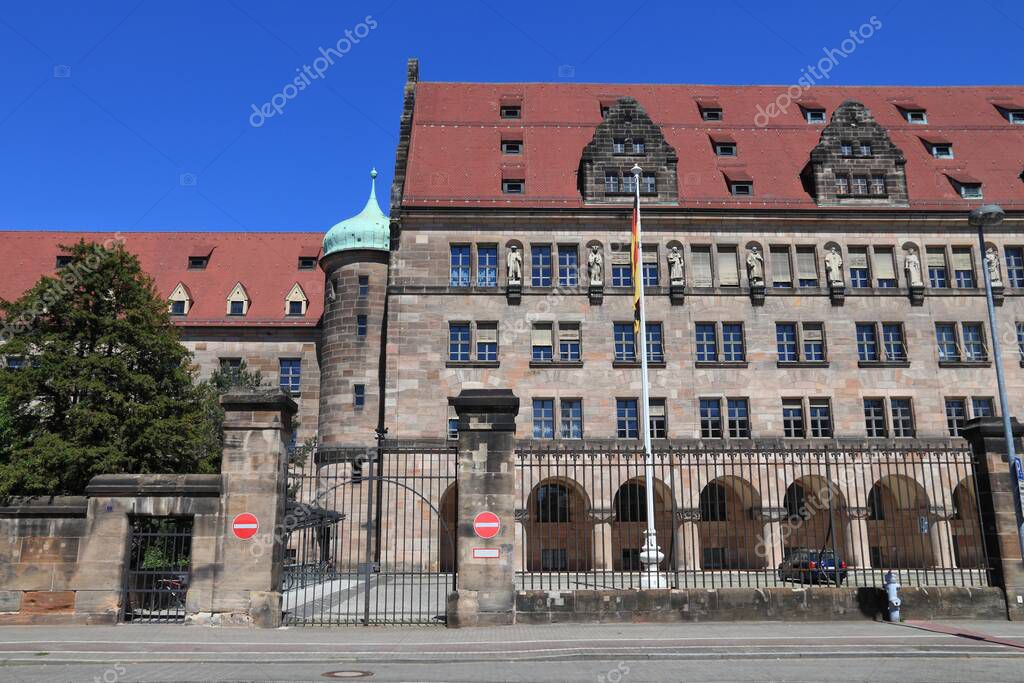 Palacio de Justicia de Nuremberg, Alemania. Palacio de Justicia donde