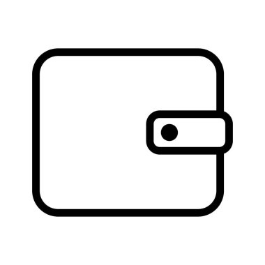 Cüzdan basit vektör işareti. EPS vektör simgesi.