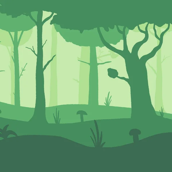 Vektorová Mlhavá Struktura Lesa Lesní Vrstvy Ilustrace Přírody — Stockový vektor