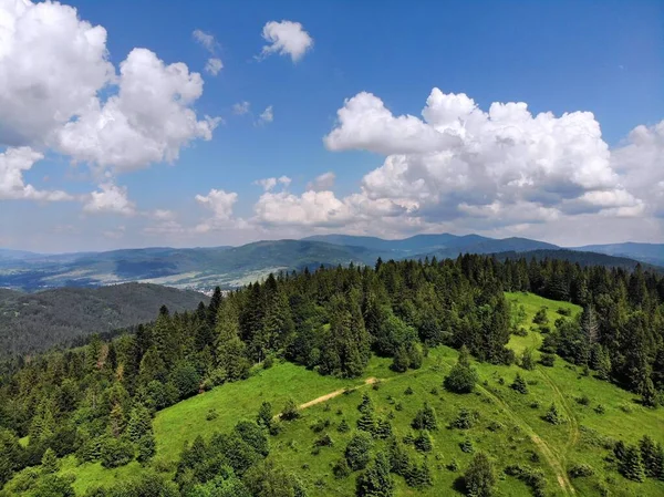 Beskids Montanhas Polônia Paisagem Zywiec Beskids Beskid Zywiecki Perto Milowka — Fotografia de Stock