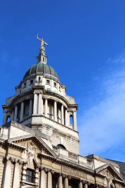 Londra, İngiltere - Merkezi Ceza Mahkemesi Old Bailey olarak da bilinir. İngiliz simgeleri.