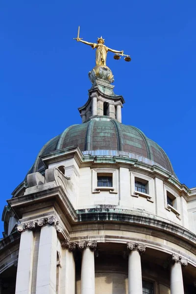 Британский Суд Лондон Великобритания Центральный Уголовный Суд Известный Олд Бейли — стоковое фото