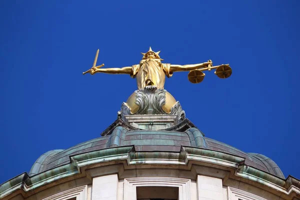 Britisches Gerichtsgebäude London Zentraler Strafgerichtshof Auch Als Old Bailey Bekannt — Stockfoto