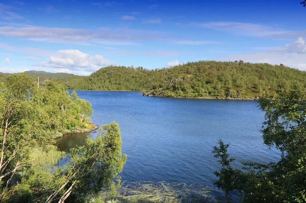 Озеро Вагслі Vagslivatnet Горах Хаукелі Haukelifjellet Норвегія — стокове фото