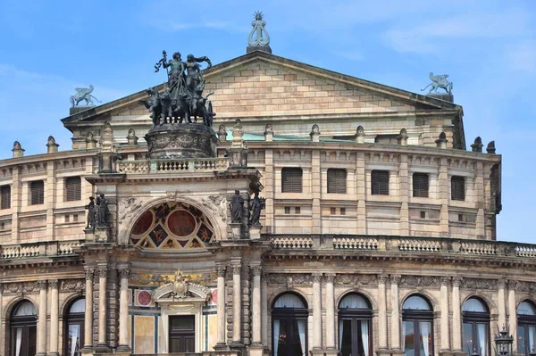 Tyskt Landmärke Dresden Semperoper Sachsens Operahus Kultur Tyskland — Stockfoto