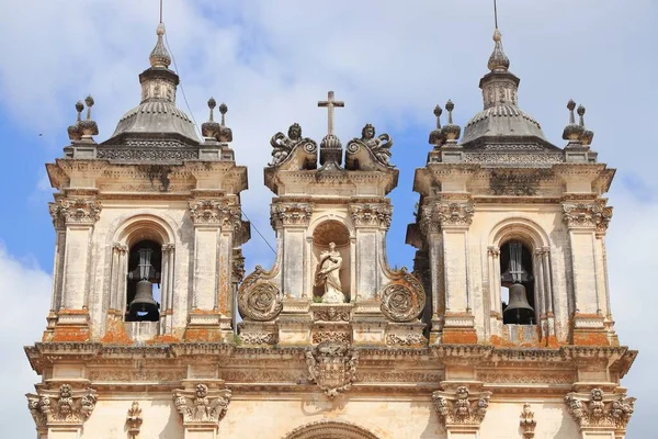 Portugália Nevezetességei Alcobaca Kolostor Templom Portugália Középkori Gótikus Építészet Portugáliában — Stock Fotó