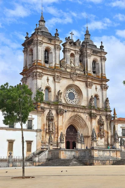 Portugal Oriëntatiepunten Alcobaca Kloosterkerk Portugal Middeleeuwse Gotische Architectuur Portugal Unesco — Stockfoto
