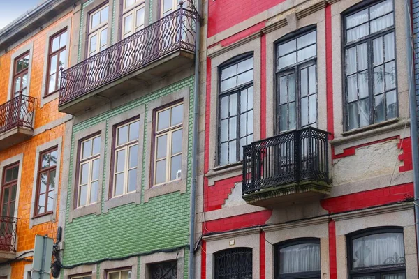 Porto Stad Portugal Kleurrijk Uitzicht Straat Woonwijk — Stockfoto