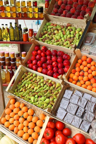 Verse Groenten Fruit Staan Dalmatië Kroatië — Stockfoto