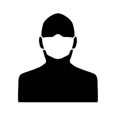 Salgın hastalık konsepti. Cerrahi maske giyme bölgesi. Yüz maskesi vektörü.