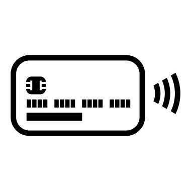 Banka kartsız ödeme ikonu. EPS vektör simgesi.