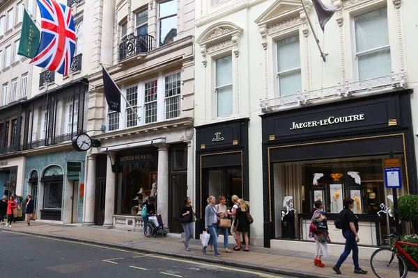 2016 Old Bond Street Jaeger Lecoultre Bottega Veneta Colnaghi 상점에서 — 스톡 사진