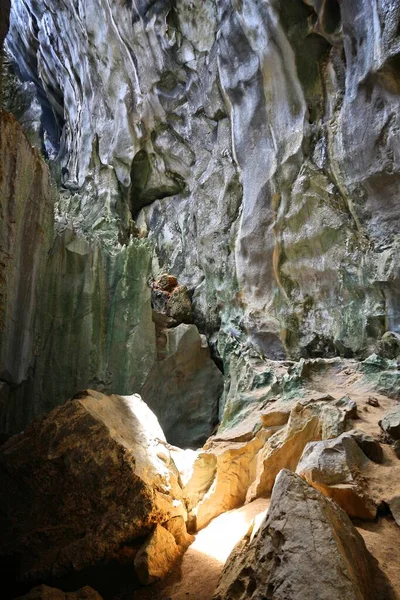 Philippines Attractions Touristiques Nature Palawane Aux Philippines Visite Grotte Cadugnon — Photo