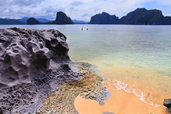 Palawan Νησί Hopping Περιήγηση Θέα Της Pinagbuyutan Island Παραλία Φιλιππίνες — Φωτογραφία Αρχείου
