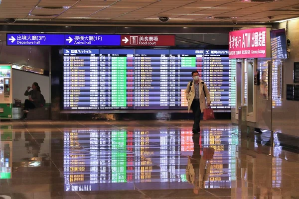 Taipei Taiwan December 2018 Passagerare Besöker Taoyuans Internationella Flygplats Nära — Stockfoto