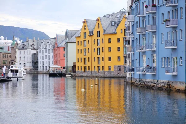 Alesund Norvège Centre Ville Alesund Architecture Art Nouveau — Photo