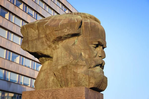 Chemnitz Almany Mayıs 2018 Karl Marx Anıtı Chemnitz Şehrinin Kamusal — Stok fotoğraf
