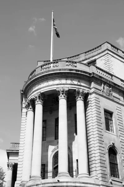 Londres Reino Unido Casa África Sul Estilo Vintage Preto Branco — Fotografia de Stock