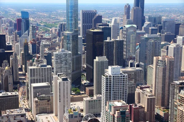 Σικάγο Αεροφωτογραφία Της Πόλης Cityscape Loop Αστική Περιοχή Ηνωμένων Πολιτειών — Φωτογραφία Αρχείου