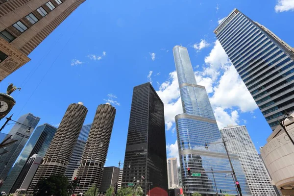 Chicago Usa Juni 2013 Straßenansicht Der Skyline Von Chicago Loop — Stockfoto