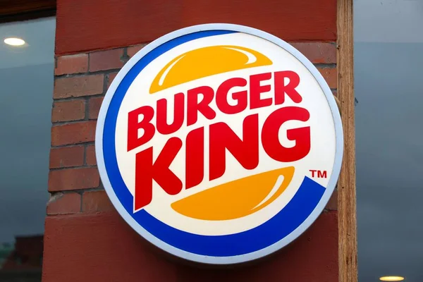 Gothenburg Svédország August 2018 Burger King Gyorsétterem Jel Göteborgban Svédországban — Stock Fotó