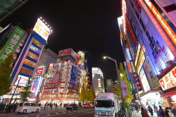 2016年12月1日 人们步行在日本东京秋叶原地区 秋叶原地区被称为 电城地区 它以电器商店和燕麦文化而闻名 — 图库照片