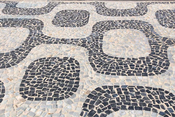 Brazil Rio Janeiro Ipanema Sidewalk Pattern Background — Stock Photo, Image