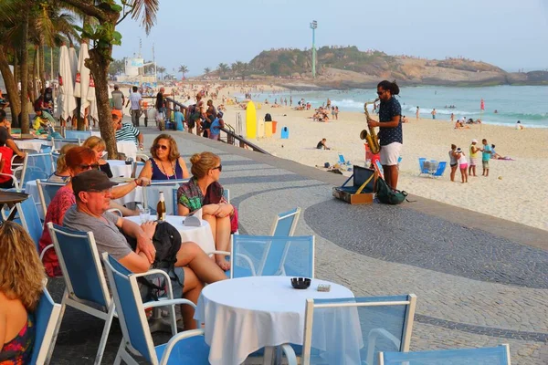 Rio Janeiro Brasil Octubre 2014 Gente Visita Paseo Marítimo Ipanema —  Fotos de Stock